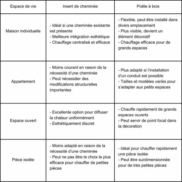 Tableau comparatif pour insert et poele à bois difference-insert-et-poele-a-bois
